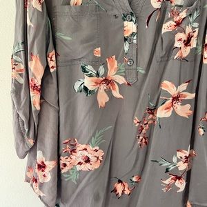 Harper Georgette Collared 3/4 Sleeve Blouse